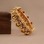 Auspicious antique gold ganesh maharaaj kada I Temple Jewellery