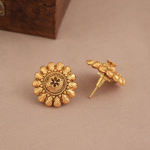 Stunning intricate antique gold plain necklace set