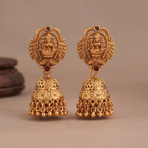 Plain Antique gold beautiful ma lakshmi choker necklace set