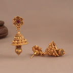 Amazing plain antique plated floral necklace set