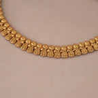 Plain traditional antique gold necklace set