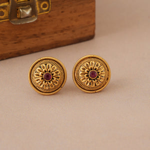 Stunning antique gold pearl hasli necklace set