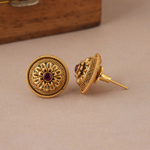 Stunning antique gold pearl hasli necklace set