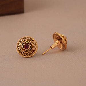 Cute elegant antique gold pendant set