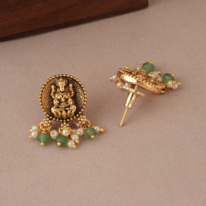 Stunning antique gold ma lakshmi pearl mangalsutra set I Temple Jewellery