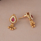 Cute sleek antique gold pear shape mangalsutra set
