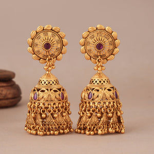 Stunning antique gold stone choker necklace set