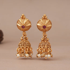 Beautiful antique gold pearl mala necklace set