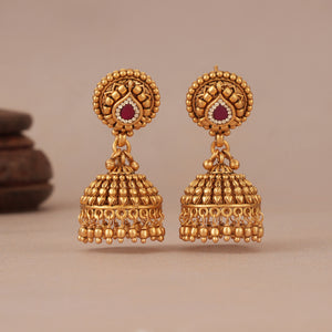 Long stunning spiral antique gold mangalsutra set