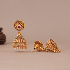 Long stunning spiral antique gold mangalsutra set