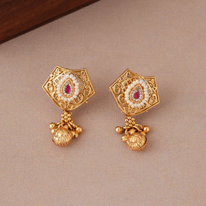 Beautiful rajwadi kundan antique gold mangalsutra set