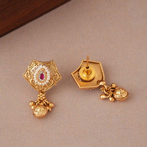 Beautiful rajwadi kundan antique gold mangalsutra set