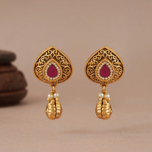 Amazing antique gold traditional stone earring