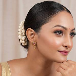 Amazing antique gold traditional stone earring