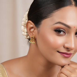 Cute antique stone drop small earring