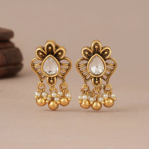 Cute elegant kundan antique earring for women