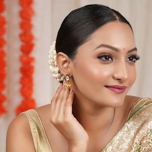 Cute elegant kundan antique earring for women