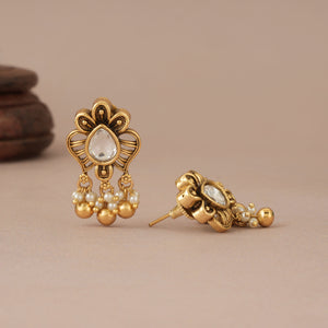 Cute elegant kundan antique earring for women