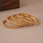 Stunning plain antique gold plated bangle set ( set of 4 )
