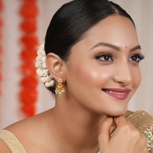 Cute stunning stone antique gold stone drop earring