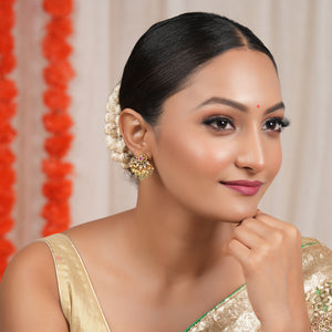 Cute stunning antique gold stone drop earring