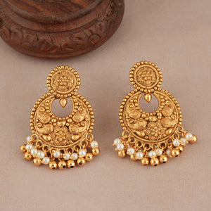 Stunning antique gold pearl drop choker necklace set