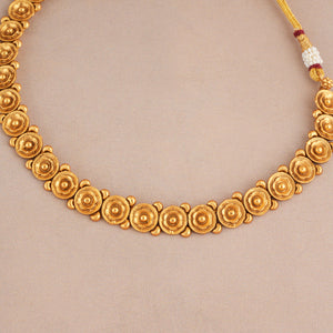 Cute elegant antique gold necklace set for women