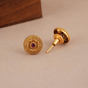 long antique gold floral mangalsutra necklace set