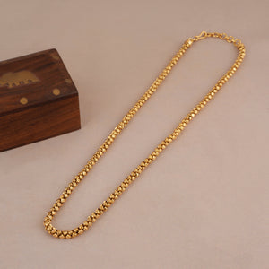 Elegant plain antique gold box chain