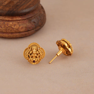 Cute elegant antique gold maa lakshmi pendant set