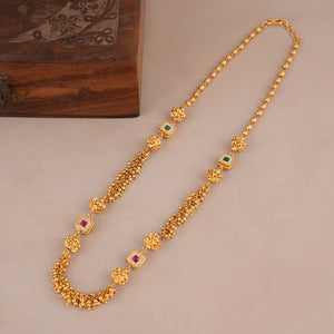 Amazing antique gold multicolor stone mala