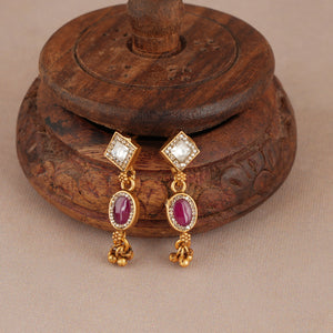 Elegant sleek multicolor stone string necklace set