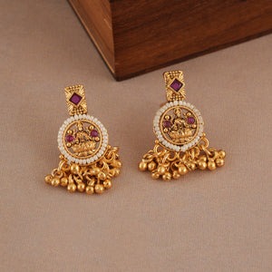 Beautiful traditional maa lakshmi pearl necklace set I Temple Jewellery