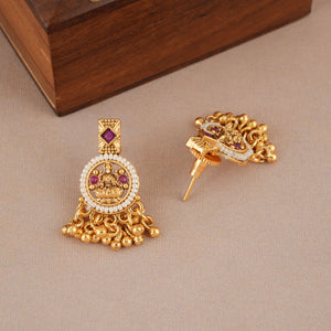 Beautiful traditional maa lakshmi pearl necklace set I Temple Jewellery