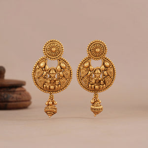 Amazing antique gold maa lakshmi traditional necklace choker set