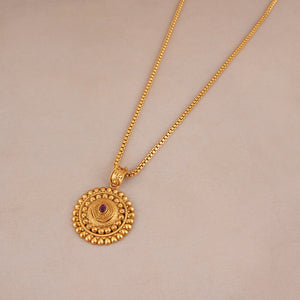 Cute antique gold elegant antique gold stone pendant set