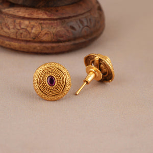 Cute antique gold elegant antique gold stone pendant set