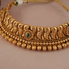 Stunning antique gold stone choker necklace set