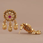 Cute antique gold plated  kundan earring