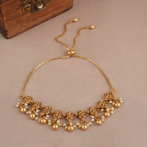 Stunning antique gold pearl bracelet