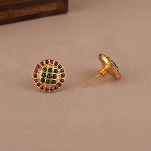 Delicate antique gold stone necklace set