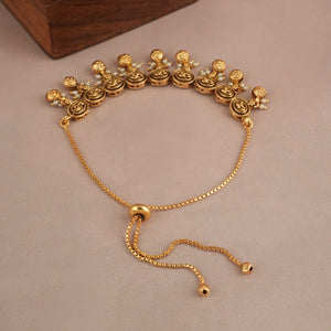 Delicate antique gold pearl bracelet