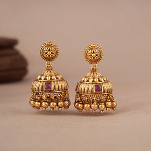 Stunning antique gold ruby necklace set