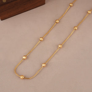Tiny beads gold plated chain