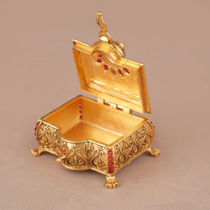 Stunning antique gold sindoor box