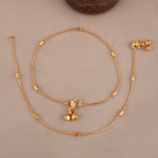 Plain antique gold delicate anklet