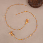 Plain antique gold delicate anklet