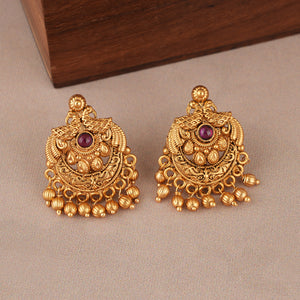 Beautiful stone antique gold mangalsutra set