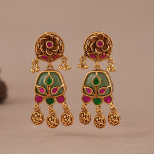 Beautiful elegant multicolor stone earrings