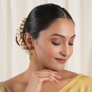 Beautiful elegant multicolor stone earrings